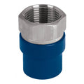 Adaptador hembra CPVC Azul hidráulico rosca metálica 1 1/4"