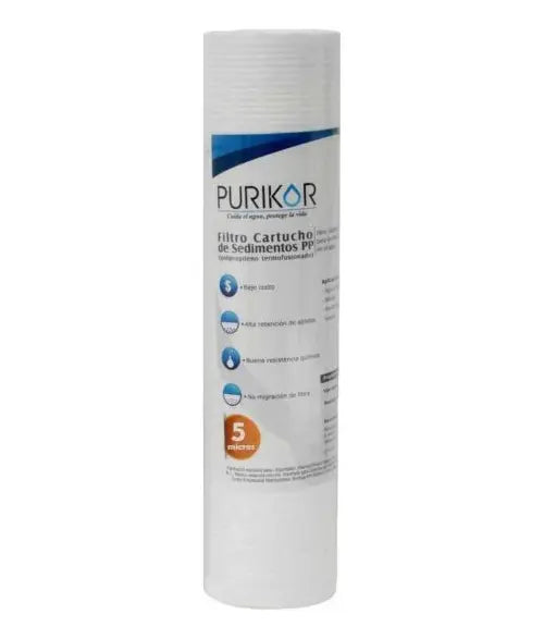 Filtro cartucho de sedimentos PP 2.5" x 10" 10 micras