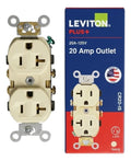 Contacto duplex 20 amperes para calentador mural de 120 V. Leviton.